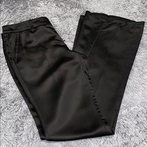 Roberto Cavalli Black Satin Slacks